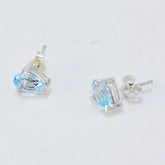 Rebeca Blue Solitaire Stud Earrings for Everyday Glam